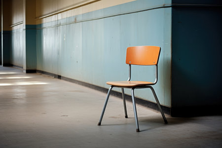 a timeout chair placed aside, created with generative aiの素材