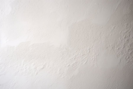 close-up shot of a white drywall with visible texture, created with generative aiの素材