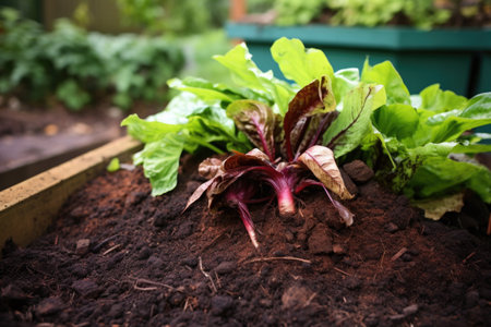 compost pile in a backyard, created with generative aiの素材