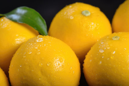 a close-up shot of zested lemons, created with generative aiの素材
