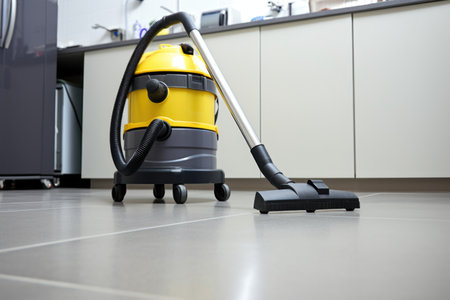 modern vacuum cleaner in a utility room, created with generative aiの素材