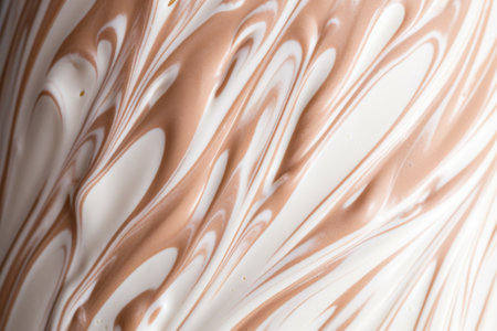 macro shot of the creamy surface of a milkshake, created with generative aiの素材