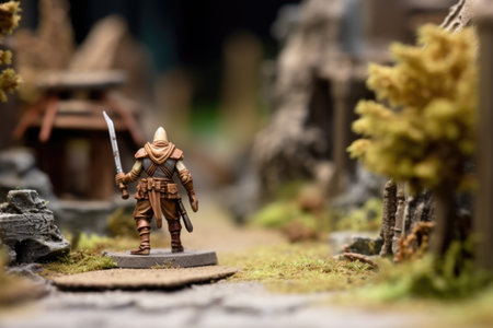 capture of a detailed miniature figure used in games, created with generative aiの素材