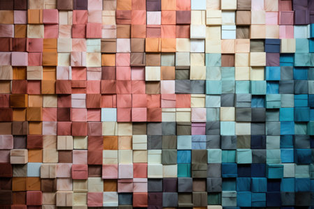 a variety of colored squares with muted tones, created with generative aiの素材