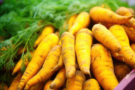 macro picture of fresh turmeric roots, created with generative aiの素材