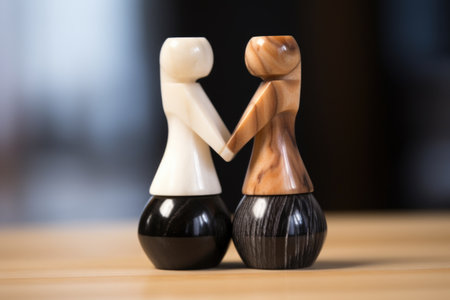 a salt and pepper holder depicting unity, created with generative aiの素材