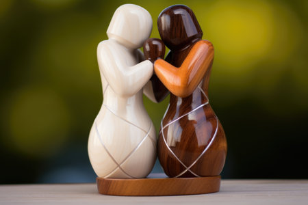 a salt and pepper holder depicting unity, created with generative aiの素材