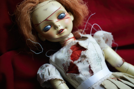 doll stitched up after, created with generative aiの素材