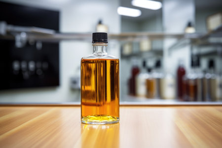 liquor bottle in a gym locker, created with generative aiの素材