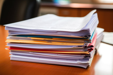a pile of rental applications with one standing out, created with generative aiの素材