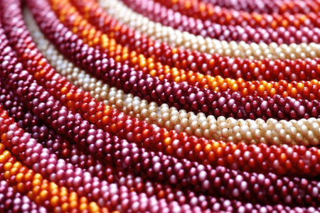 closeup of a bead crochet rope, created with generative aiの素材