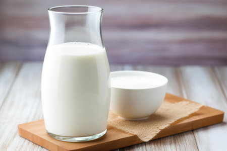 close-up of a lactose-free milk carton, created with generative aiの素材