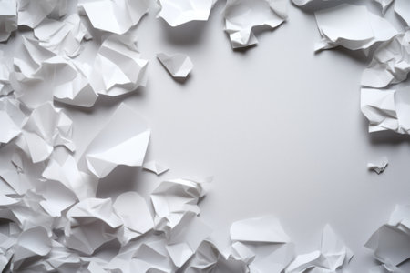 a torn piece of paper among whole ones, created with generative aiの素材