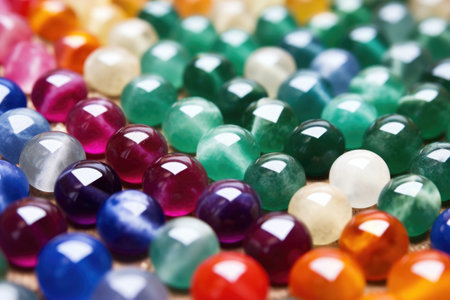 close up view of marbles in a chinese checkers game, created with generative aiの素材