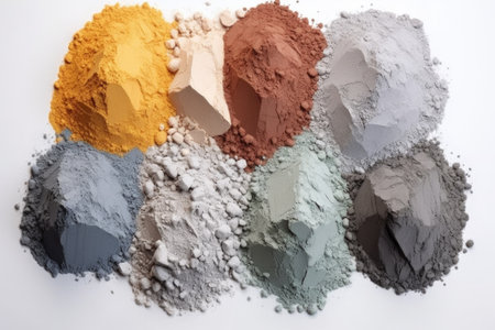 picture of different types of cement available in the studio, created with generative aiの素材