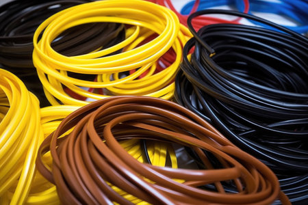 multiple rubber seals for car windows, created with generative aiの素材