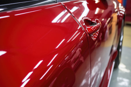 glossy after-paint finish on a car, created with generative aiの素材