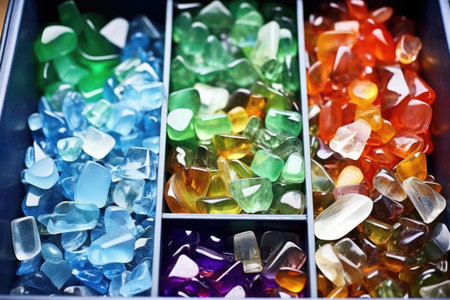 a bin full of raw optical glass, created with generative aiの素材