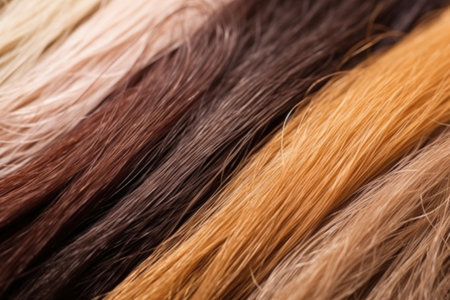 close up of a dolls hair fibers, created with generative aiの素材