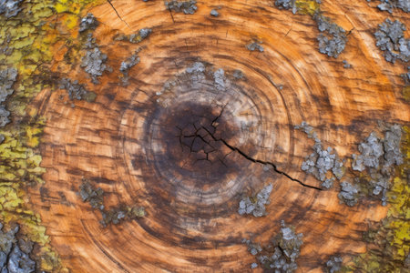 surface of a rustic birch log, created with generative aiの素材