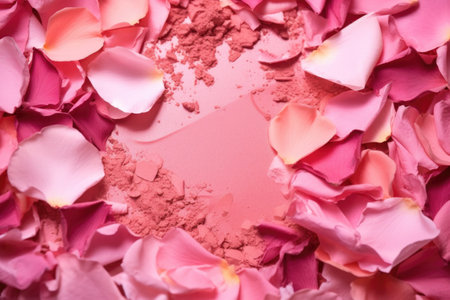 vibrant blush shades captured under soft studio light, created with generative aiの素材