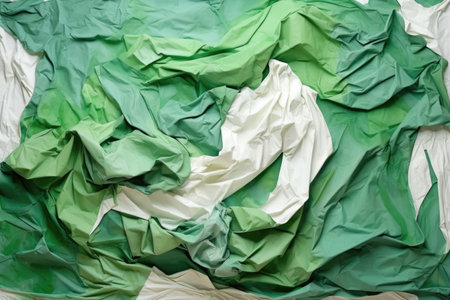 a crumpled sheet from a sketchbook, created with generative aiの素材