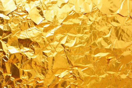 image of gold foil texture used for wrapping, created with generative aiの素材