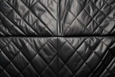 the interior of a black leather jacket, created with generative aiの素材