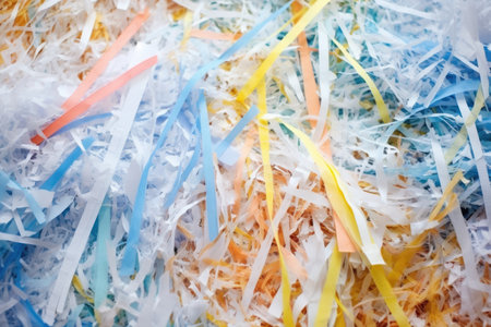 medical documents shredded for privacy and security, created with generative aiの素材