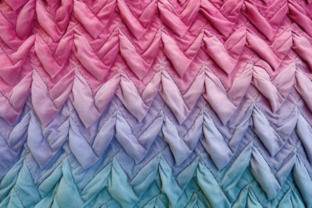 detailed texture of a quilted fleece blanket, created with generative aiの素材