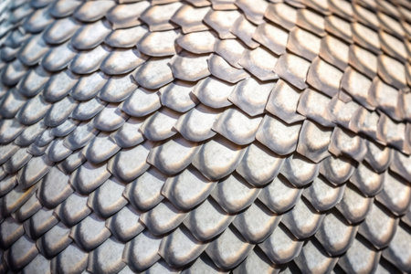 gray scales of an armadillo shell in sunlight, created with generative aiの素材