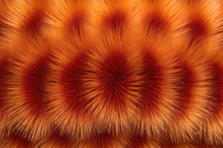 close-up of sun-burst pattern on dense fur, created with generative aiの素材