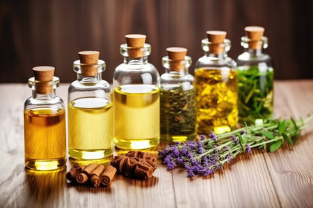 process of extracting essential oils for fragrances, created with generative aiの素材
