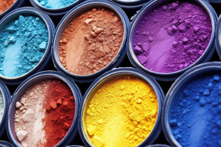 eyeliner pigment in powder form ready for processing, created with generative aiの素材