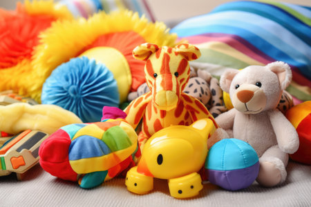 texture-rich toys for children with sensory processing disorder, created with generative aiの素材
