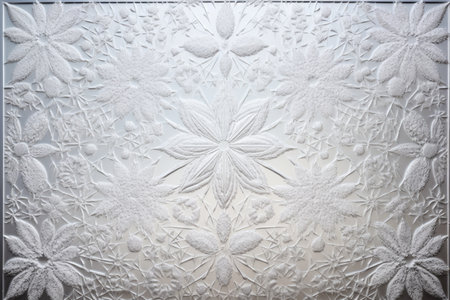 symmetric patterns of frosted glass, created with generative aiの素材