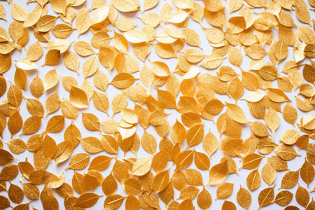 gold foil cutouts captured on a plain backdrop, created with generative aiの素材