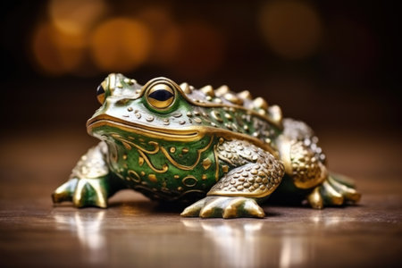 snapshot of a ceramic frog used as a decor piece, created with generative aiの素材