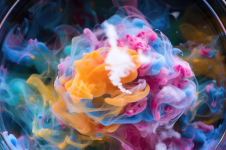 hazy smoke from a blown-out birthday candle, created with generative aiの素材