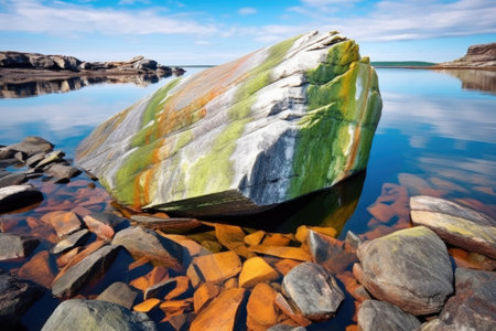 unique shape and color of kimberlite rock, created with generative aiの素材