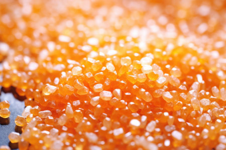 close-up of shimmering edible sugar pearls, created with generative aiの素材
