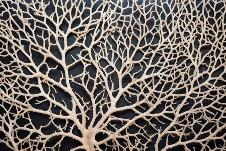 detail shot of black coral skeleton, created with generative aiの素材