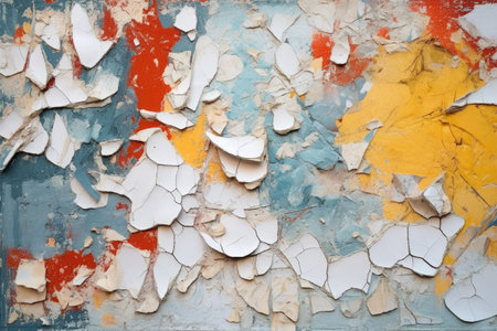 fragmented paint on a door frame, created with generative aiの素材