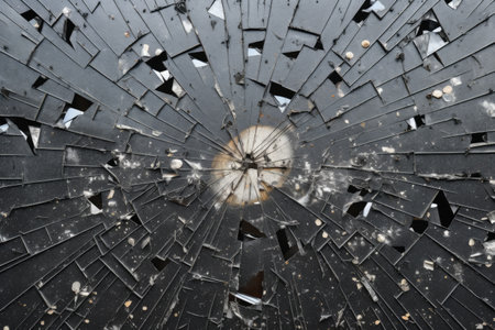 diamond plate with chipping paint revealing metal underneath, created with generative aiの素材