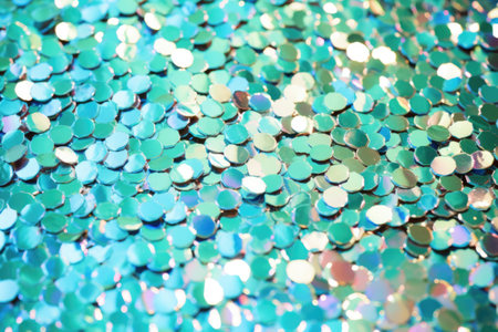 shimmering holographic sequins close up, created with generative aiの素材