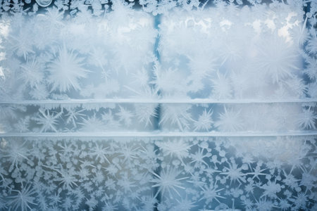 frozen condensation on the interior walls of an industrial freezer, created with generative aiの素材