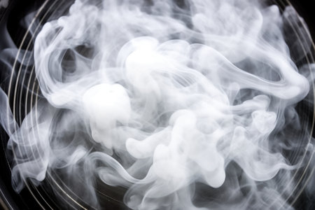 ripples created by smoke from an extinguished candle, created with generative aiの素材