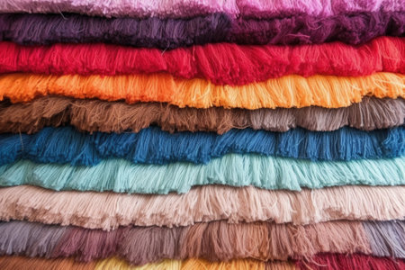 peruvian alpaca wool texture close-up, created with generative aiの素材