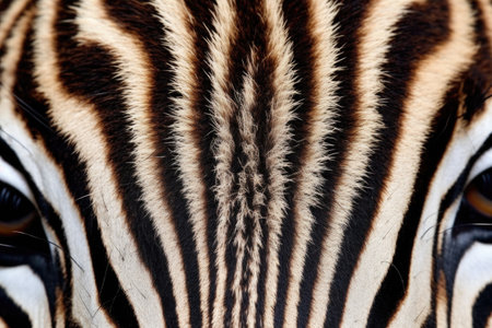macro shot of a zebras mane, created with generative aiの素材