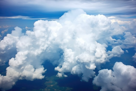 close-up of a stormy, dark gray cloud, created with generative aiの素材